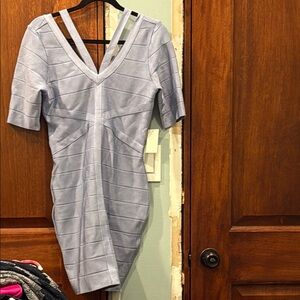 Blue/Purple Ruched Bodycon Mini Dress